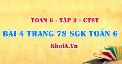 Bài 4 trang 78 SGK Toán 6 Tập 2 Chân trời sáng tạo